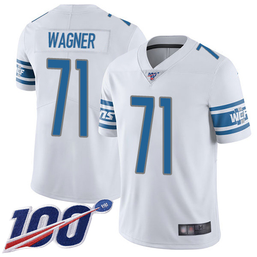 Detroit Lions Limited White Men Ricky Wagner Road Jersey NFL Football #71 100th Season Vapor Untouchable->detroit lions->NFL Jersey